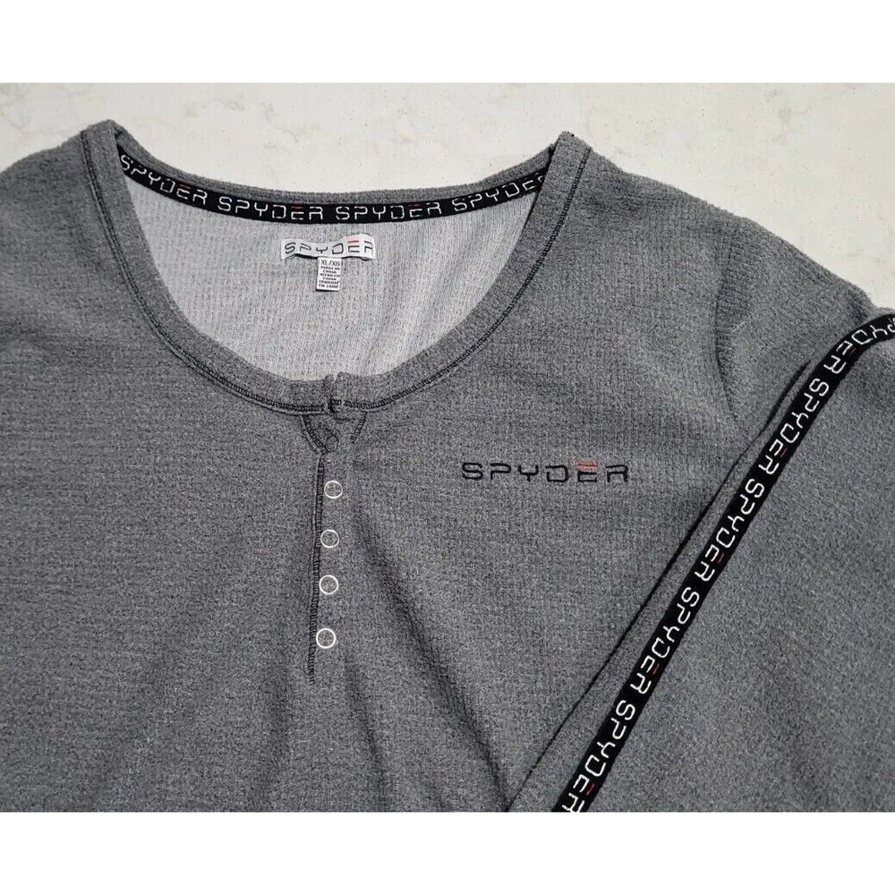 Spyder Henley Style Crewneck Gym Athletic Pullover Women's Gray Size XL NWoT